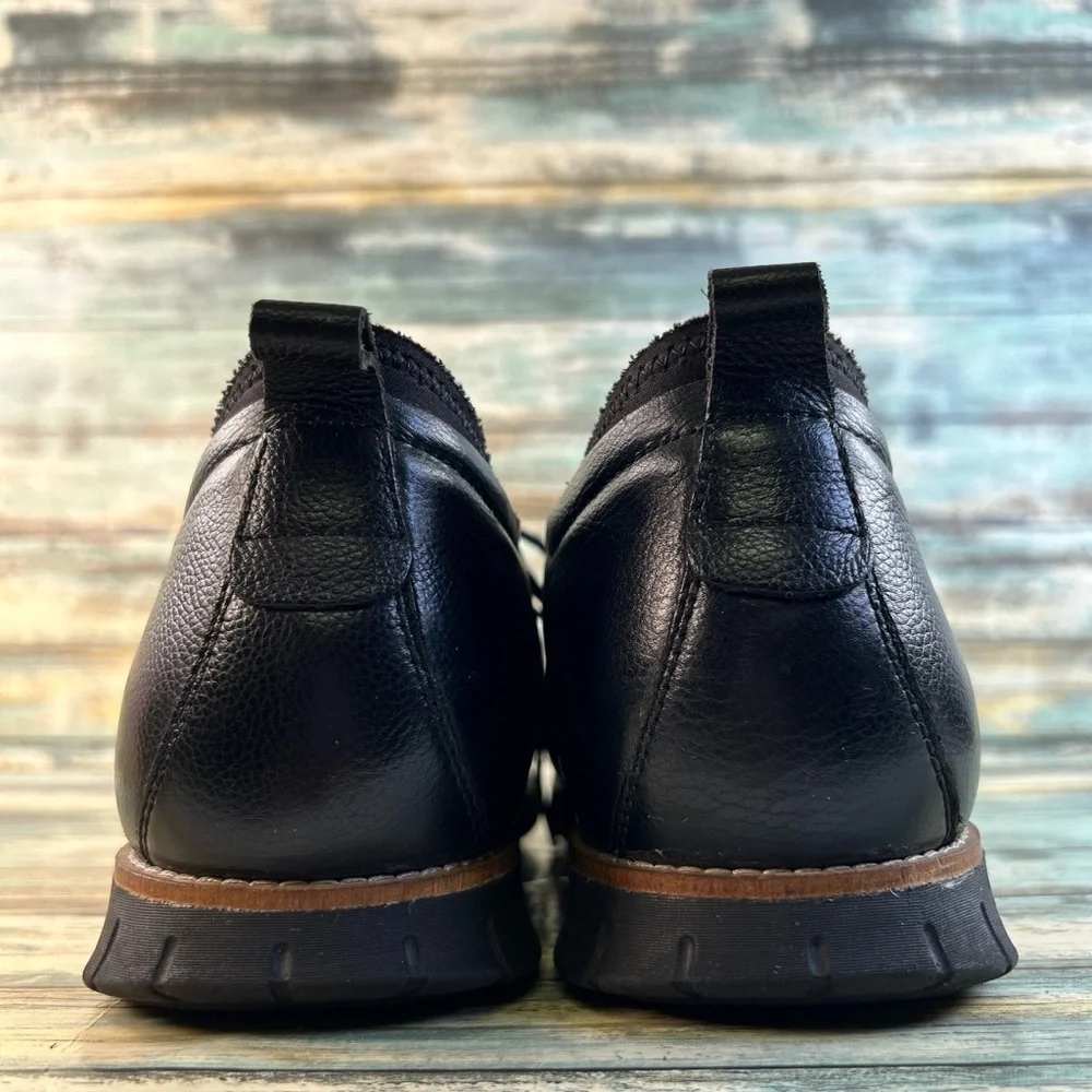 Hush Puppies Colby Chukka Boot Mens 10.5 Black Leather Lace Up Dress Work Ankle